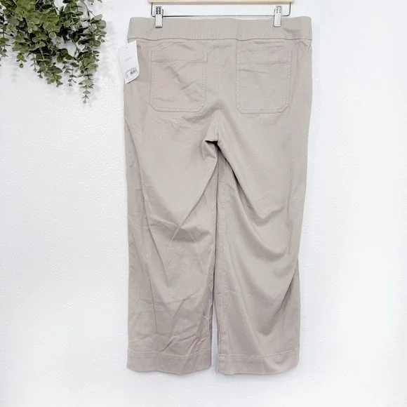 Ingrid & Isabel Maternity Cropped Wide Leg Tan Tailored Pants Size Small - Picture 6 of 6